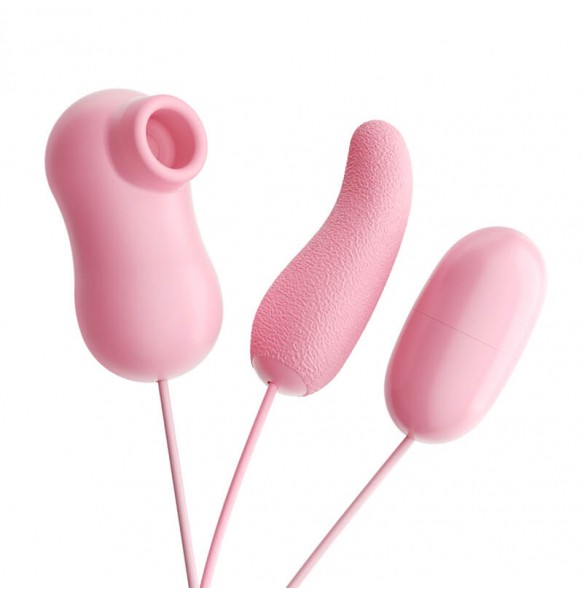 MIKJ - Pleasure Tongue Suction Triple Vibrating Egg (USB Power Supply)